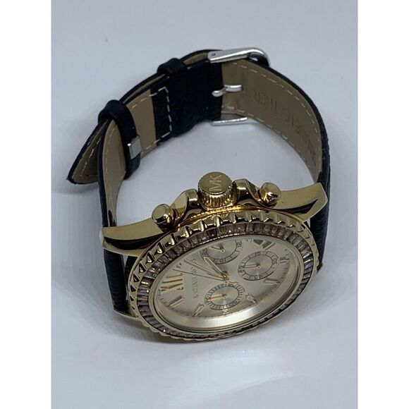 Michael Kors MK5874 Women's Leather Analog Dial Quartz Genuine Watch Watch BP611 - Picture 7 of 11